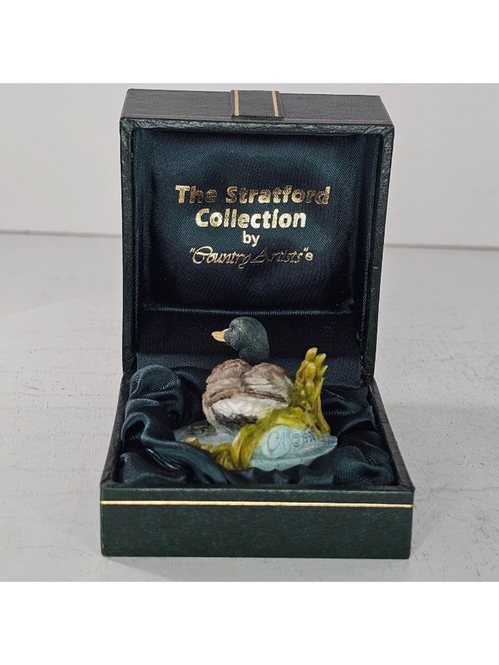 The Stratford Collection Country Artists Mallard Duck Miniature Figurine In Box